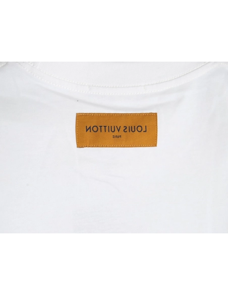 Louis Vuitton small airplane printed letter logo short sleeves,cheap Louis Vuitton