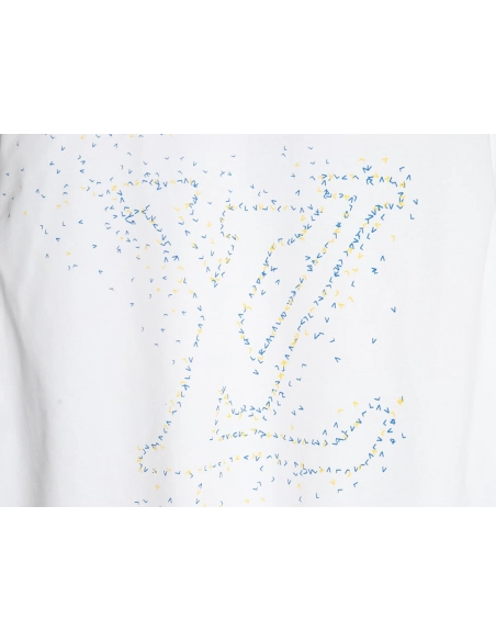 Louis Vuitton small airplane printed letter logo short sleeves,cheap Louis Vuitton