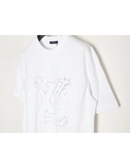 Louis Vuitton small airplane printed letter logo short sleeves,cheap Louis Vuitton