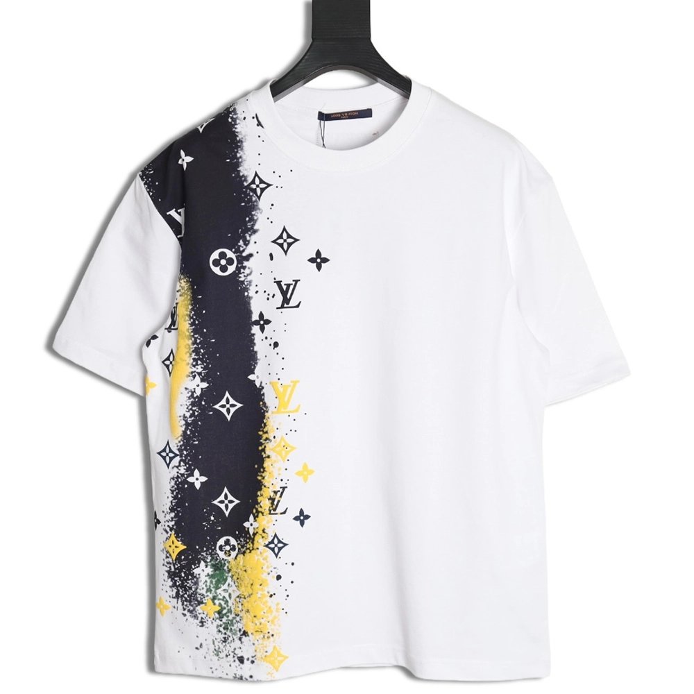 Louis Vuitton inkjet presbyopic print short sleeves,cheap Louis Vuitton