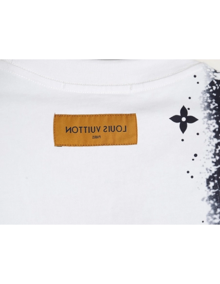 Louis Vuitton inkjet presbyopic print short sleeves,cheap Louis Vuitton