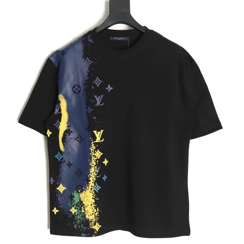 Louis Vuitton inkjet presbyopic print short sleeves,cheap Louis Vuitton