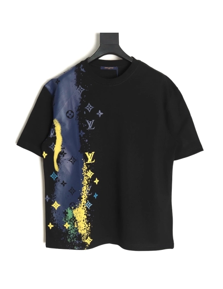 Louis Vuitton inkjet presbyopic print short sleeves,cheap Louis Vuitton