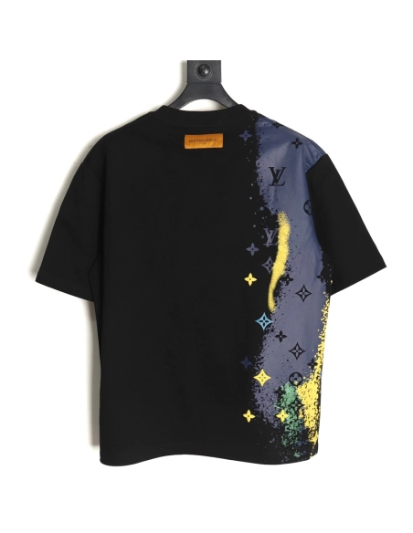 Louis Vuitton inkjet presbyopic print short sleeves,cheap Louis Vuitton