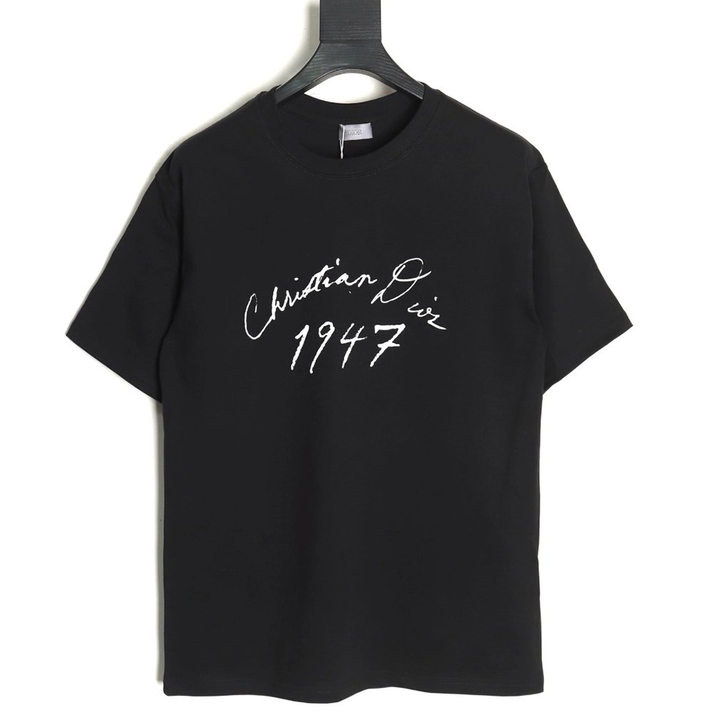 Dior 1947 signature lettering print short sleeves,cheap Dior