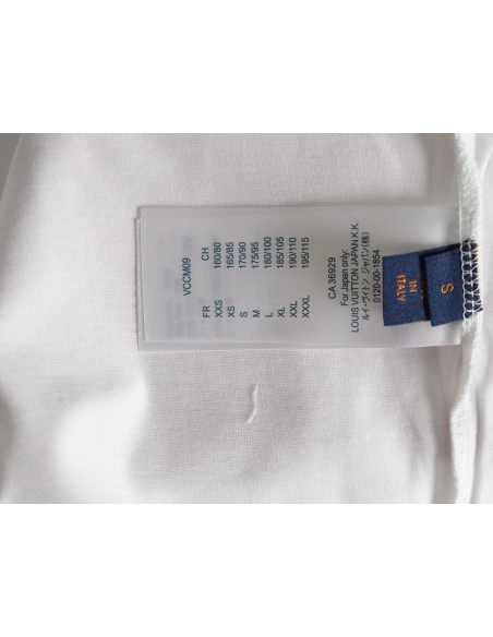 Louis Vuitton collar graffiti letters printed large logo shortsleeved Tshirt,cheap Louis Vuitton