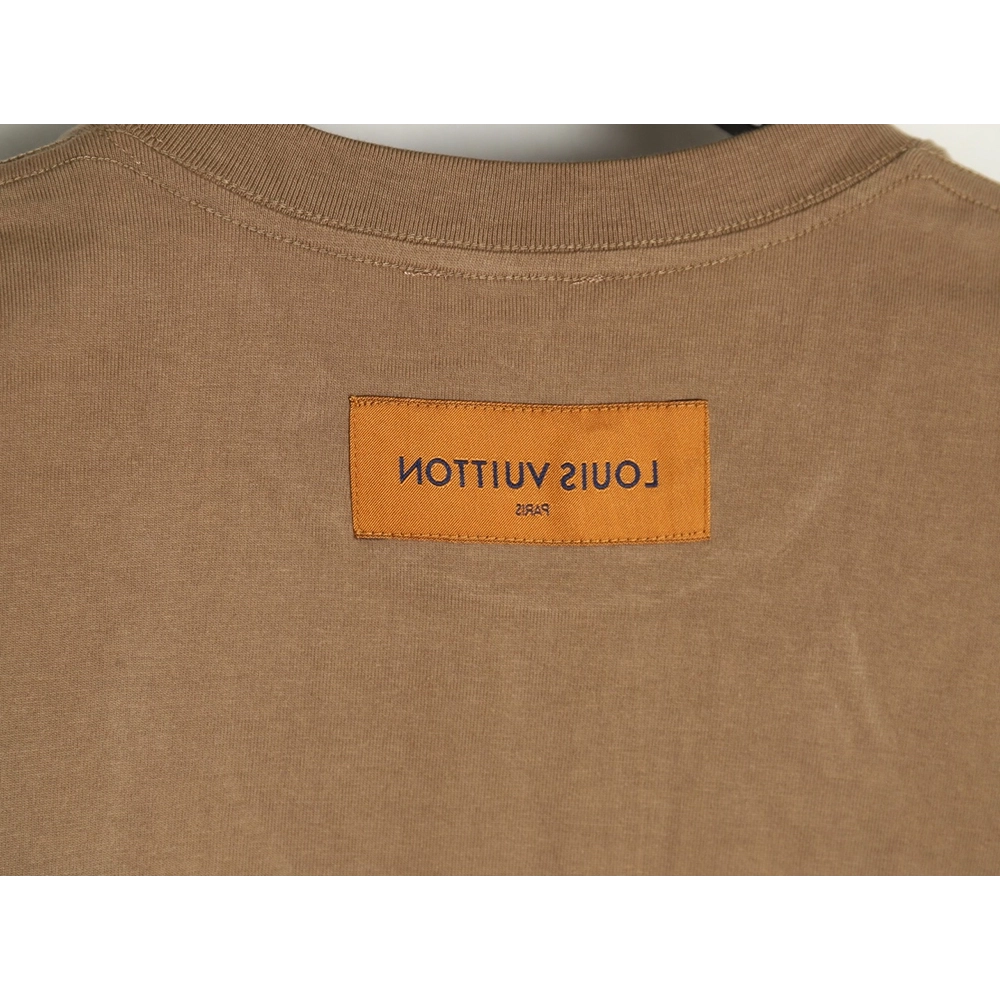 Louis Vuitton embroidered logo badge shortsleeved Tshirt,cheap Louis Vuitton