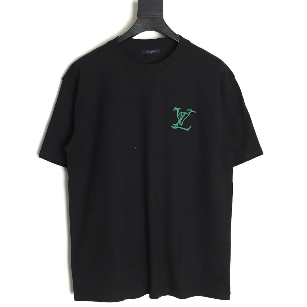 Louis Vuitton embroidered logo badge shortsleeved Tshirt,cheap Louis Vuitton