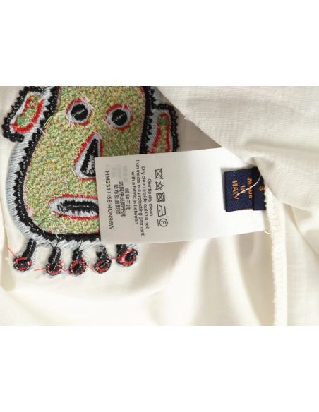 Louis Vuitton Sunfish embroidered shortsleeved Tshirt,cheap Louis Vuitton