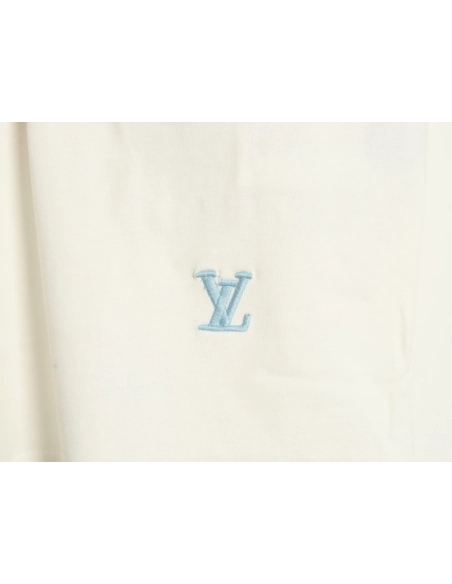 Louis Vuitton Sunfish embroidered shortsleeved Tshirt,cheap Louis Vuitton