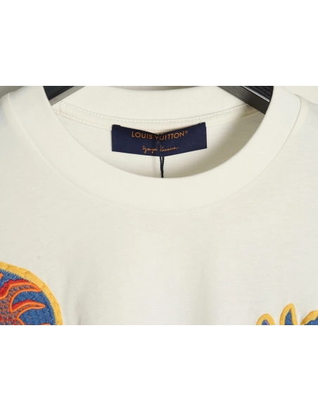 Louis Vuitton Sunfish embroidered shortsleeved Tshirt,cheap Louis Vuitton