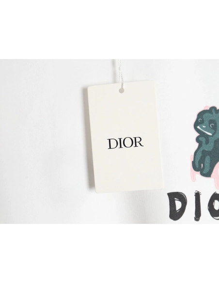 Dior Dragon Printed Letter Short Sleeve TShirt,cheap Dior