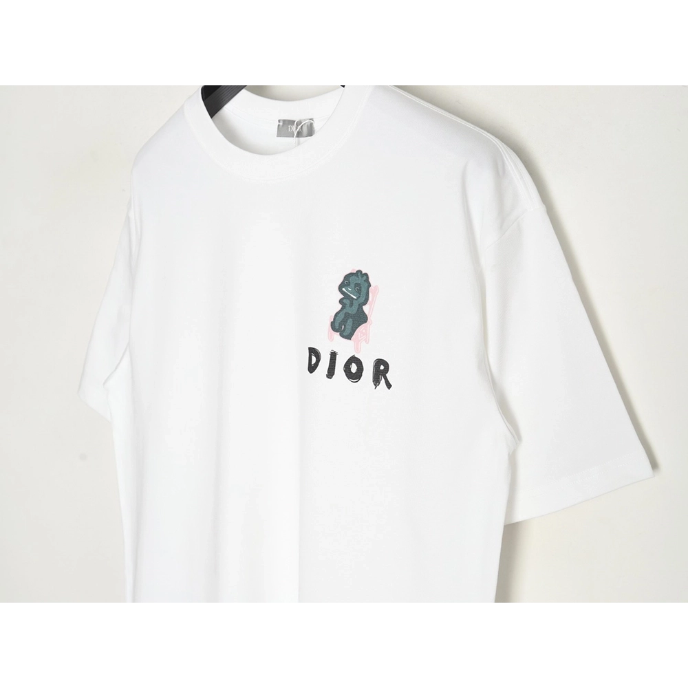 Dior Dragon Printed Letter Short Sleeve TShirt,cheap Dior