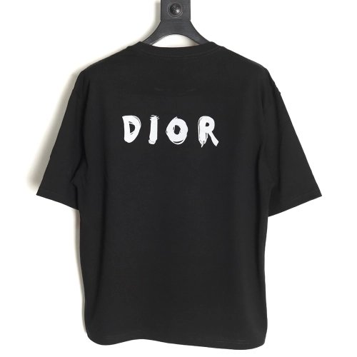Dior Dragon Printed Letter Short Sleeve TShirt,cheap Dior