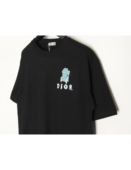 Dior Dragon Printed Letter Short Sleeve TShirt,cheap Dior