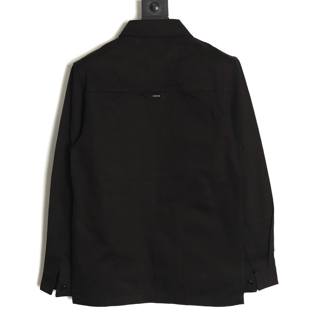 Louis Vuitton paneled black flocked shirt,cheap Louis Vuitton