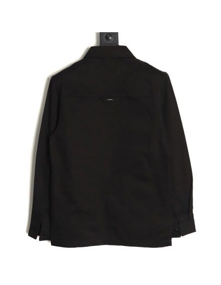 Louis Vuitton paneled black flocked shirt,cheap Louis Vuitton
