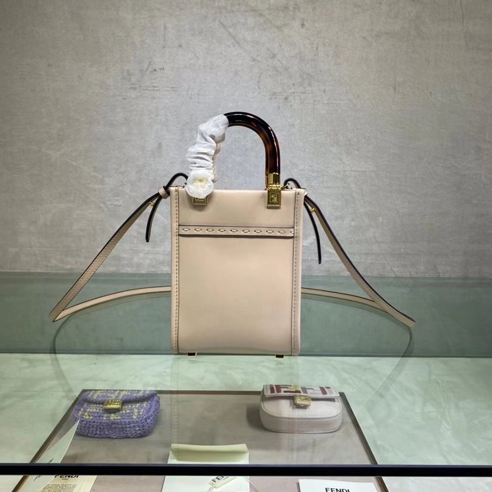 Fendi Mini Sunshine Tote Bags 8BS051 13X18X6.5cm,cheap Fendi Bags