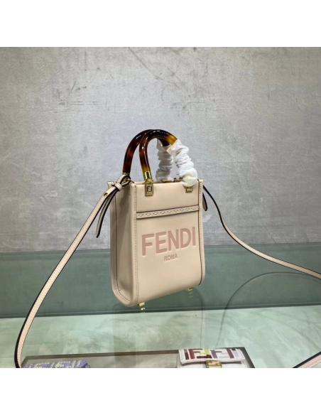 Fendi Mini Sunshine Tote Bags 8BS051 13X18X6.5cm,cheap Fendi Bags