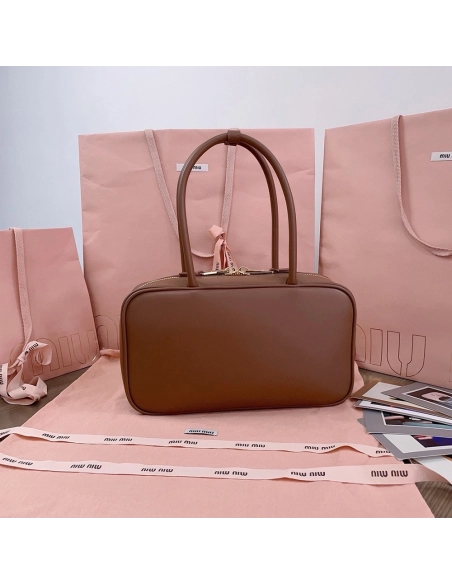 Miu Miu Beau leather tophandle bags 5BB172 17X30X8.5cm,cheap Miu Miu Bags