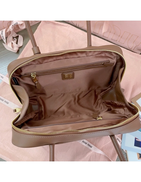 Miu Miu Beau leather tophandle bags 5BB172 17X30X8.5cm,cheap Miu Miu Bags