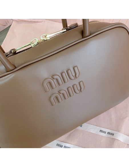 Miu Miu Beau leather tophandle bags 5BB172 17X30X8.5cm,cheap Miu Miu Bags