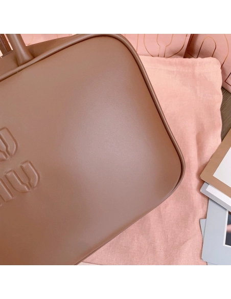 Miu Miu Beau leather tophandle bags 5BB172 17X30X8.5cm,cheap Miu Miu Bags