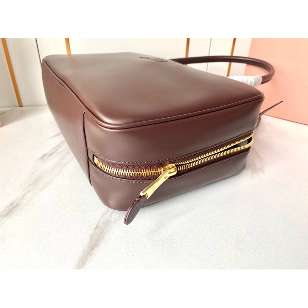 Miu Miu Leather Beau bags 5BB117 23X34X10cm,cheap Miu Miu Bags