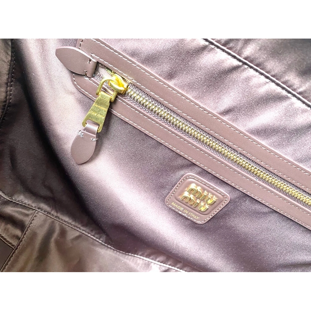 Miu Miu Leather Beau bags 5BB117 23X34X10cm,cheap Miu Miu Bags