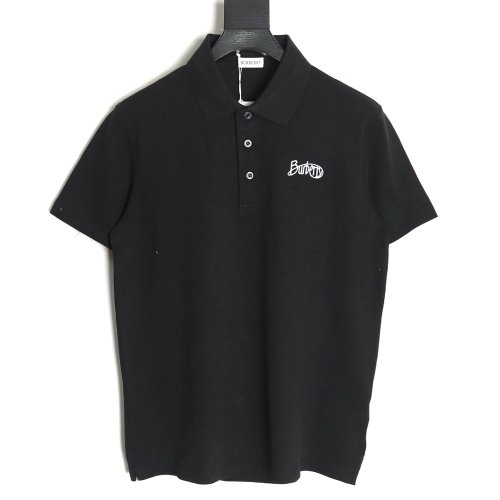 Burberry cursive embroidered signature short-sleeved polo shirt TSK1,Burberry