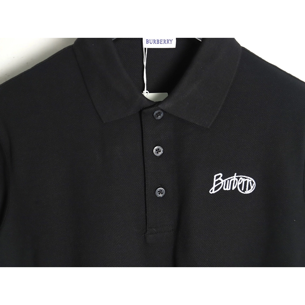 Burberry cursive embroidered signature short-sleeved polo shirt TSK1,Burberry