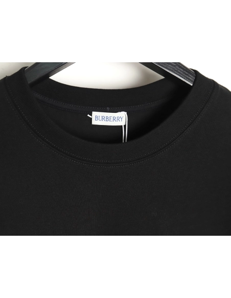 Burberry striped print embroidered horse short sleeves TSK1,Burberry