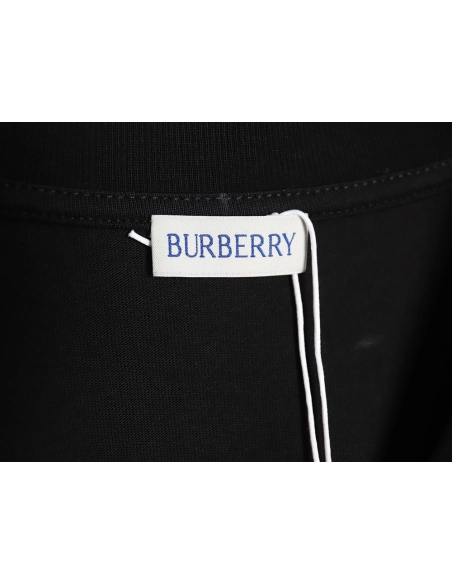 Burberry striped print embroidered horse short sleeves TSK1,Burberry