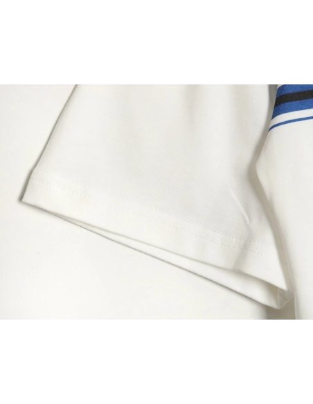 Burberry striped print embroidered horse short sleeves,Burberry