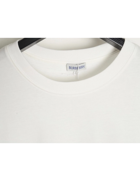 Burberry striped print embroidered horse short sleeves,Burberry