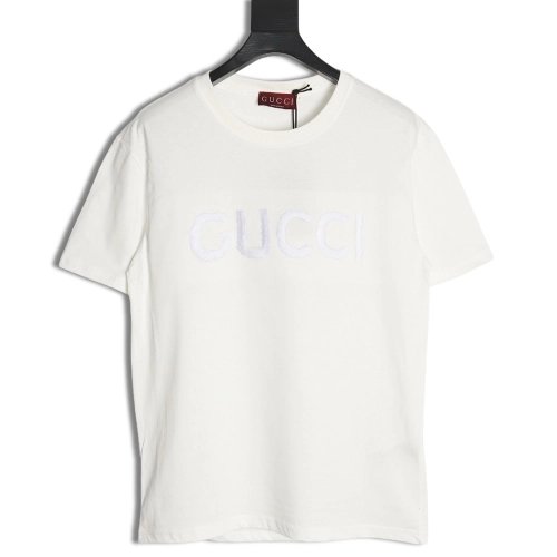 Gucci obscure embroidered letter short sleeves,Gucci