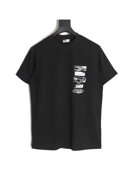 Dior flocked print logo short-sleeve TSK1,Dior