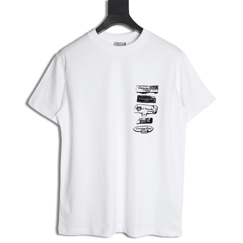 Dior flocked print logo short-sleeve,Dior