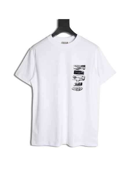 Dior flocked print logo short-sleeve,Dior