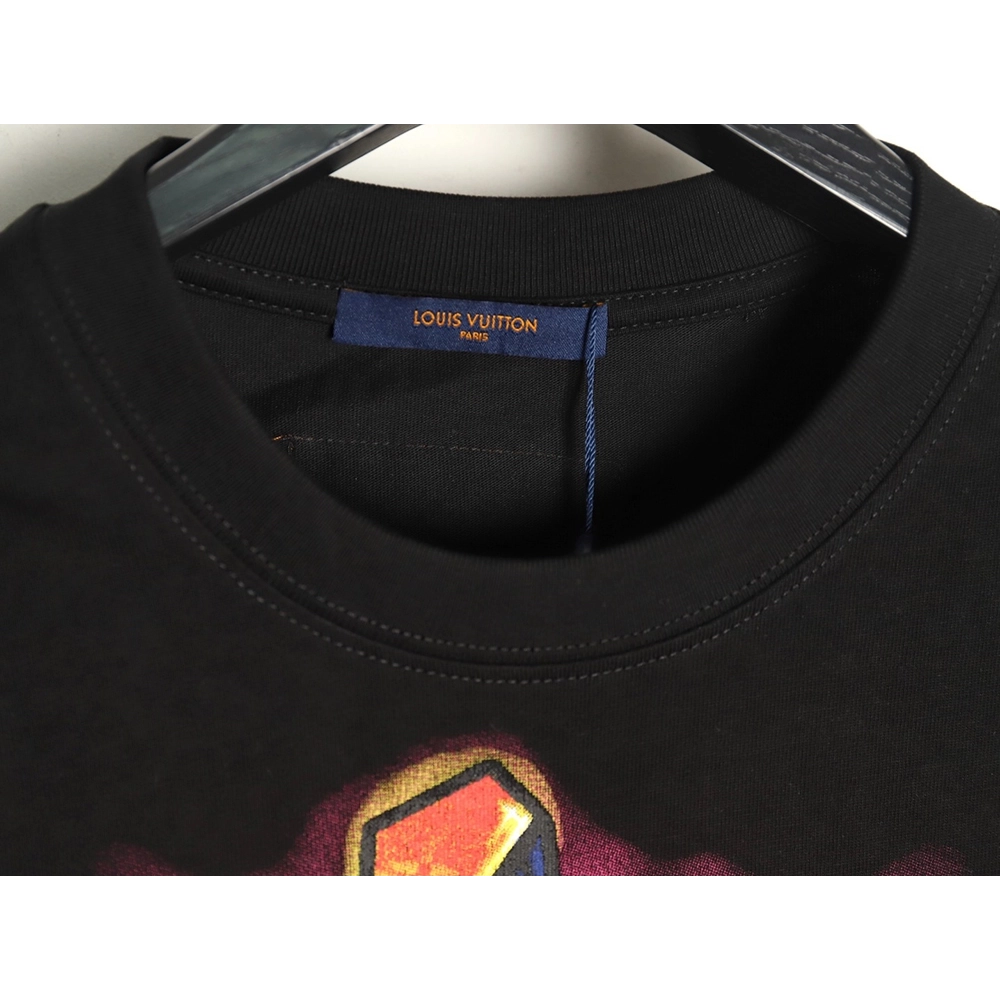 Louis Vuitton flame lettering print short sleeves TSK1,Louis Vuitton