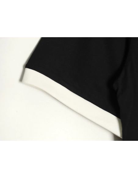 Miu Miu Contrast Collar Embroidered Logo Short Sleeve T-Shirt TSK1,Miu Miu