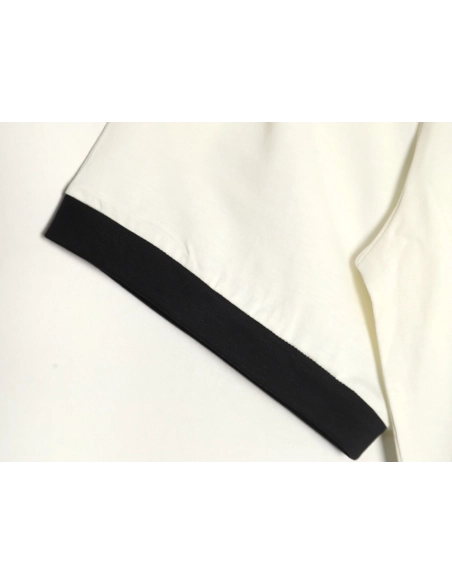 Miu Miu Contrast Collar Embroidered Logo Short Sleeve T-Shirt,Miu Miu