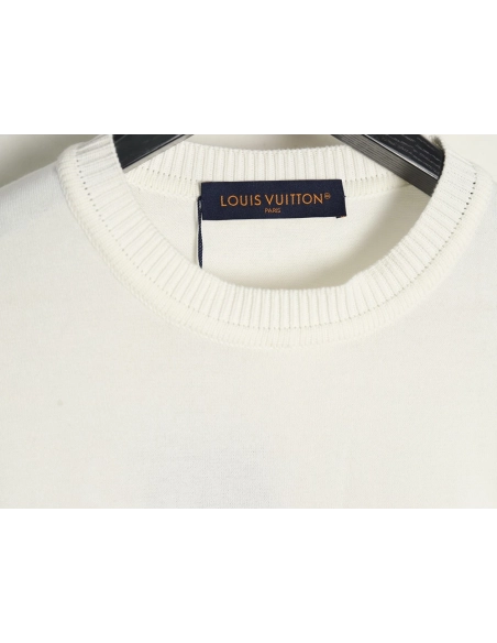 Louis Vuitton rope embroidery knitted short-sleeved T-shirt,Louis Vuitton