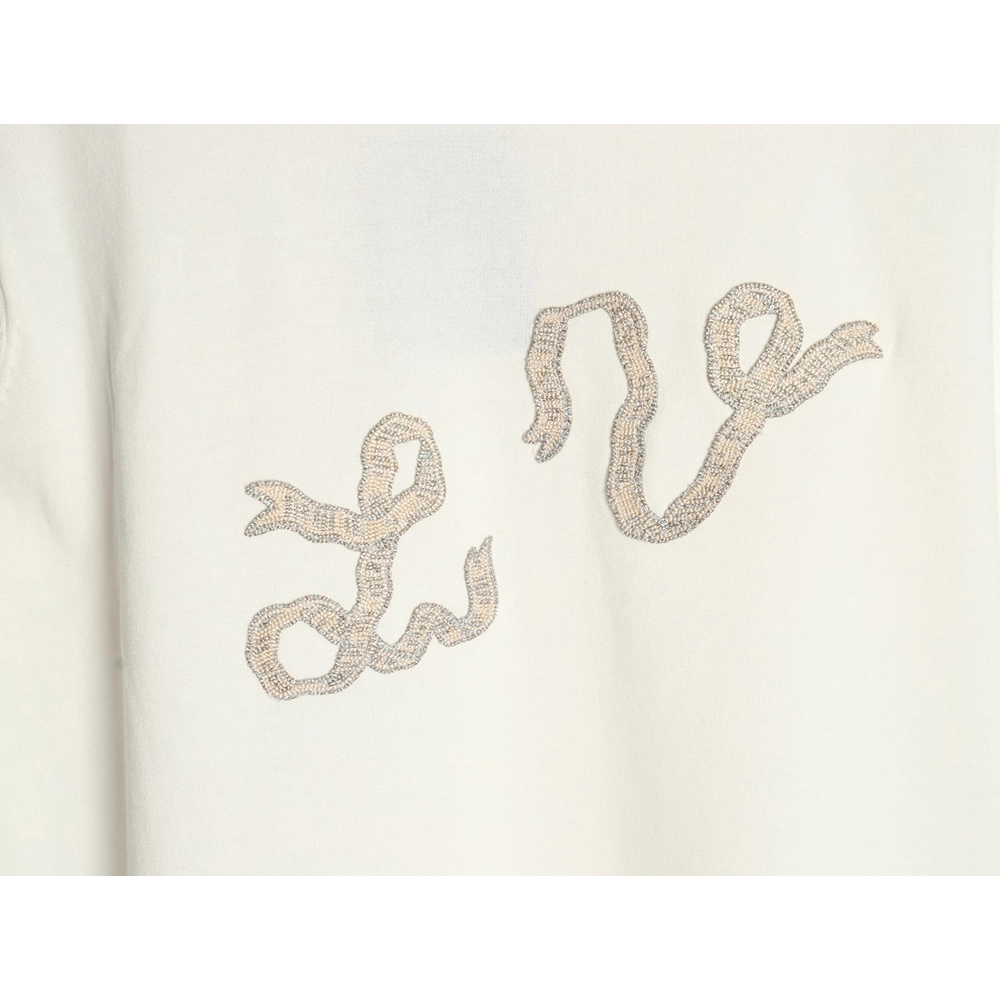 Louis Vuitton rope embroidery knitted short-sleeved T-shirt,Louis Vuitton