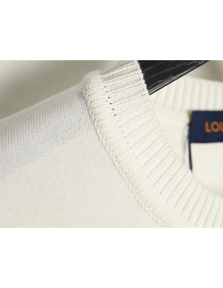 Louis Vuitton rope embroidery knitted short-sleeved T-shirt,Louis Vuitton
