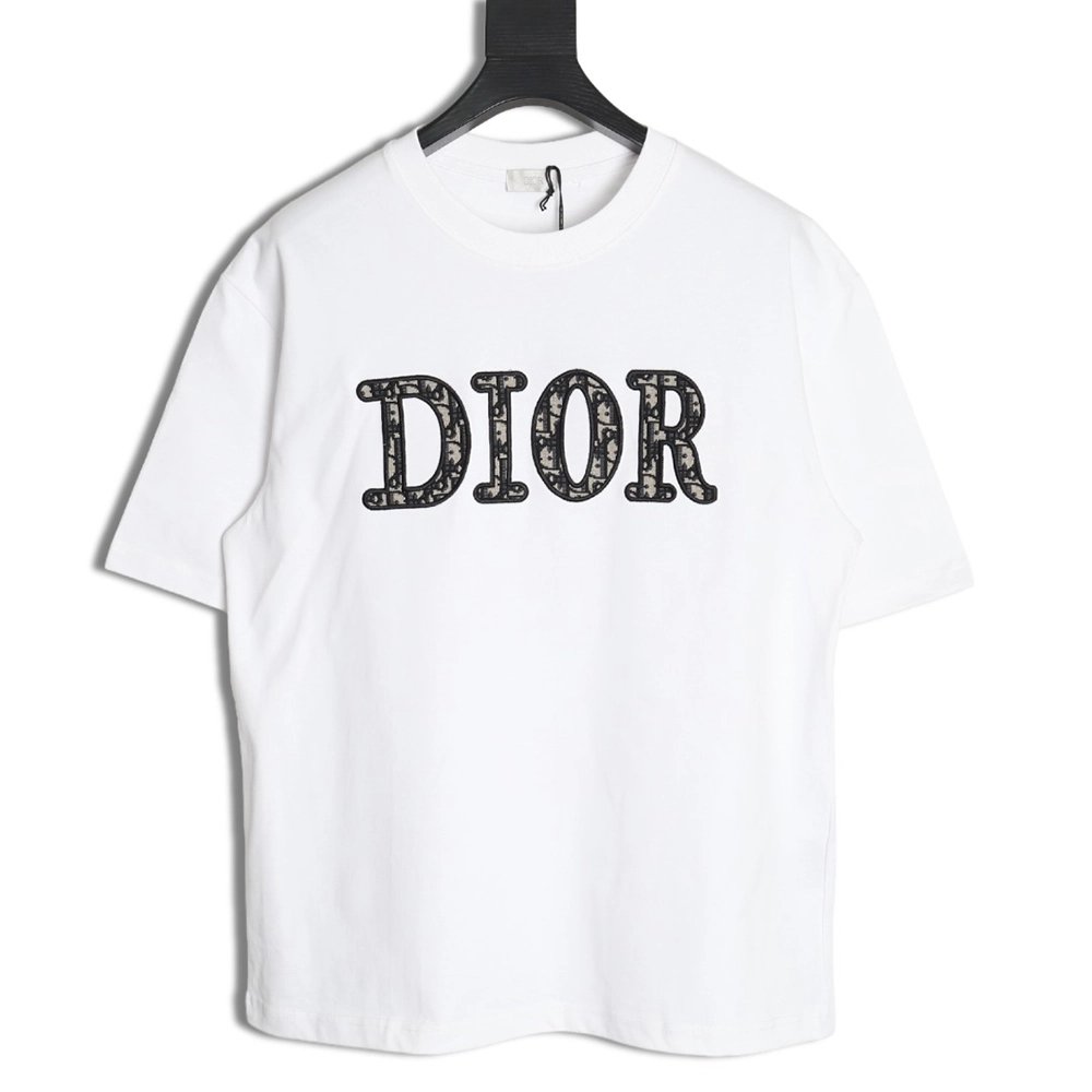 Dior presbyopia embroidered letter short sleeves,Dior