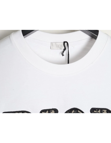 Dior presbyopia embroidered letter short sleeves,Dior
