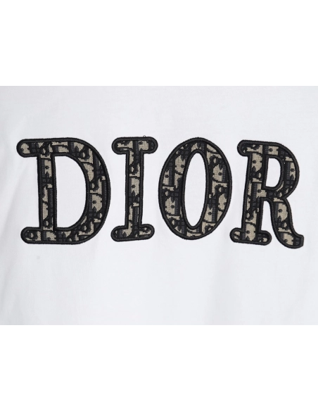 Dior presbyopia embroidered letter short sleeves,Dior