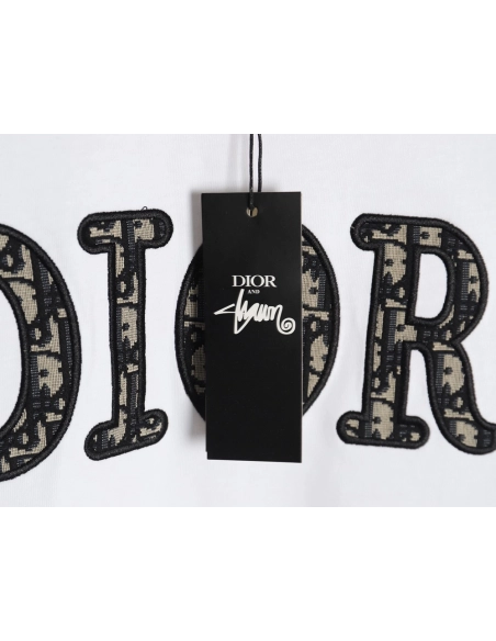 Dior presbyopia embroidered letter short sleeves,Dior
