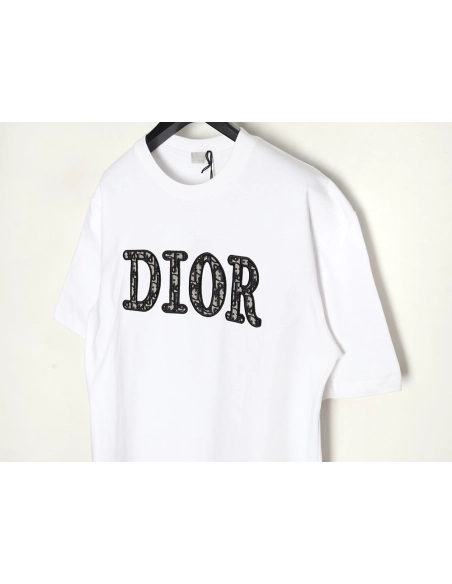 Dior presbyopia embroidered letter short sleeves,Dior